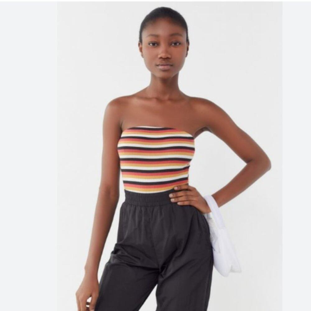 OUT FROM UNDER mj Tube Bodysuit Striped / Ribbed Small S